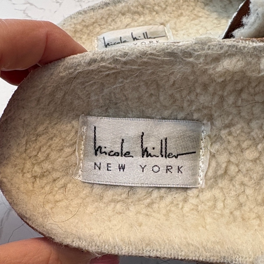Nicole Miller like new Women’s brown Slip-On Clog with Shearling Lining size 10 - Picture 2 of 10